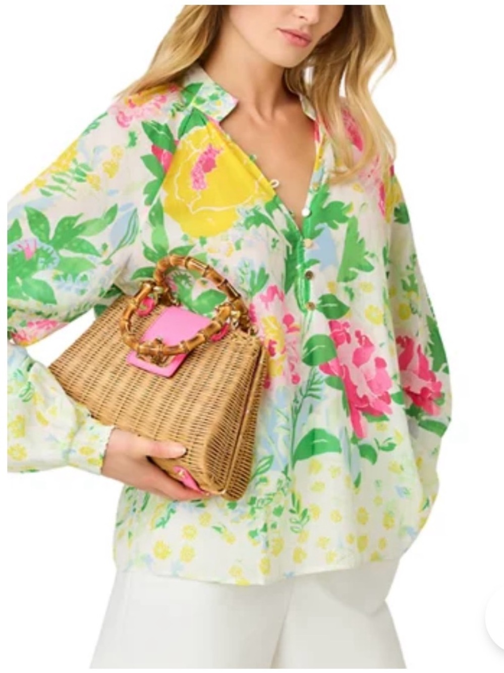 NWT Lilly Pulitzer Women's Renisha Popover Top
